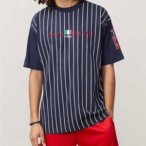 FILA Italian Heritage blue striped shirt. Men’s medium